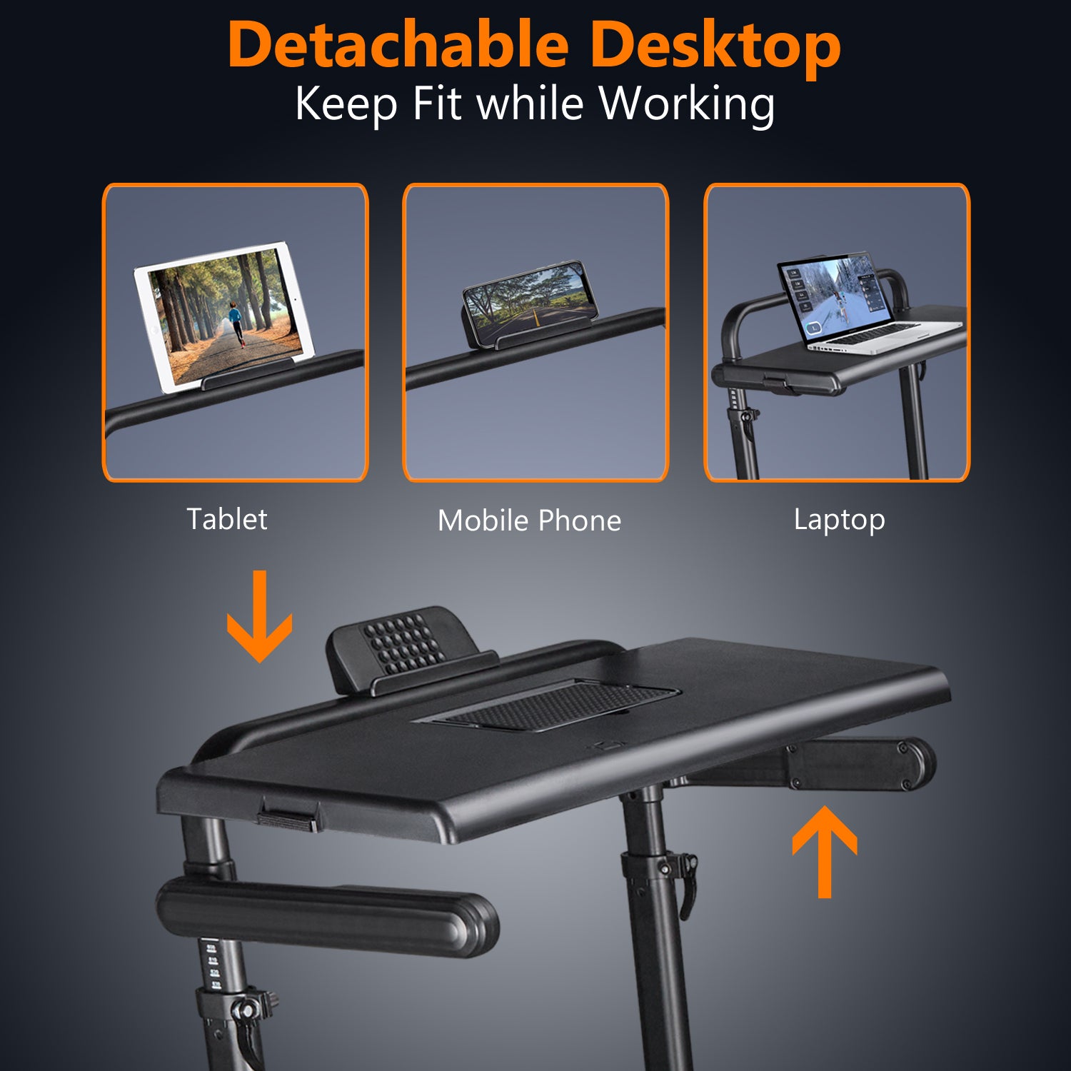 REKA Fitness Black Treadmill - 2.5HP, Up to 12km/h Speed