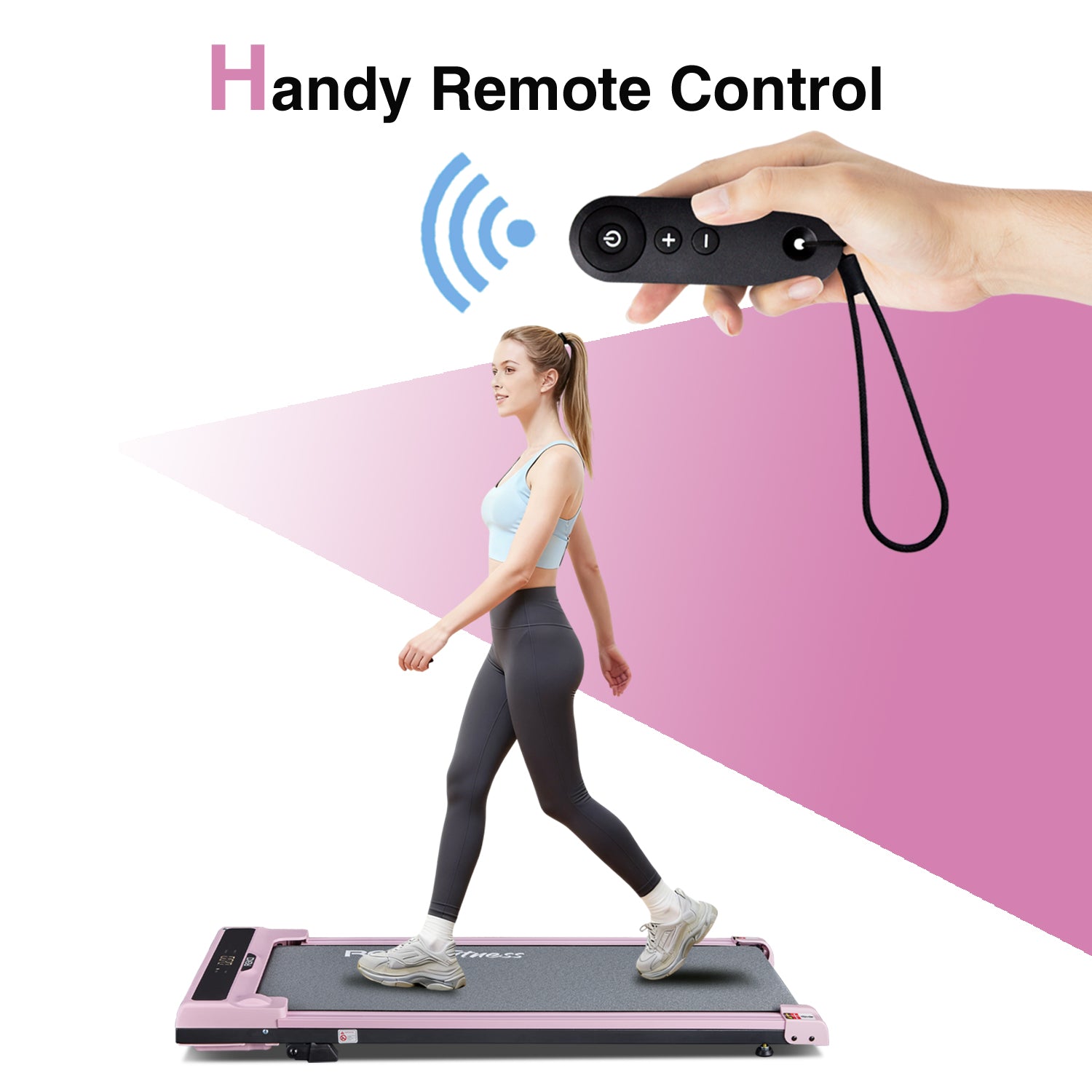 REKA Fitness Pink Treadmill - 2.25HP, Up to 6km/h Speed