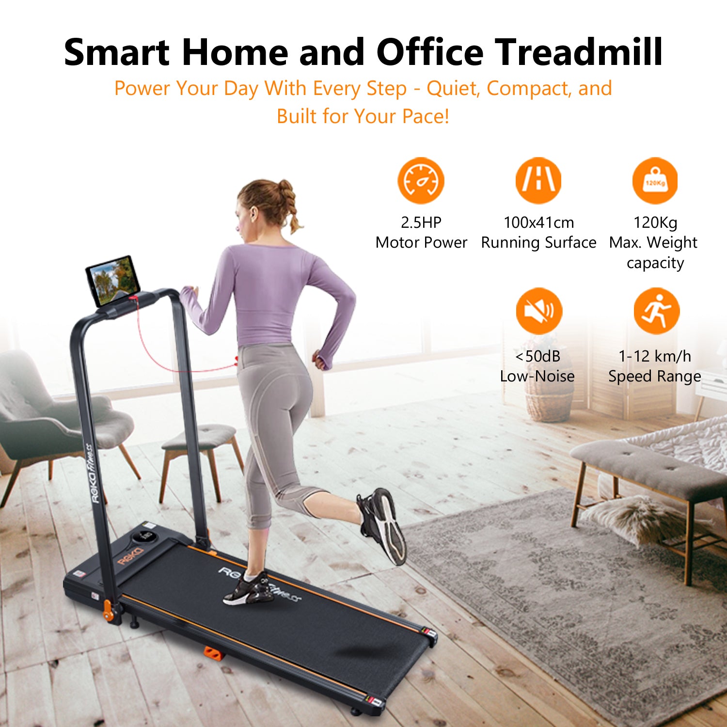 REKA Fitness 2-in-1 Treadmill