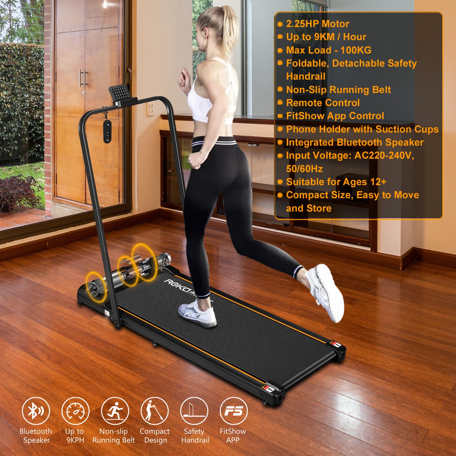 REKA Fitness Walking Treadmill